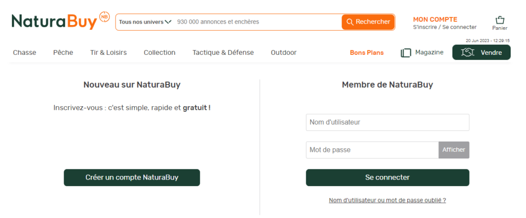 comment s'inscrire sur Naturabuy